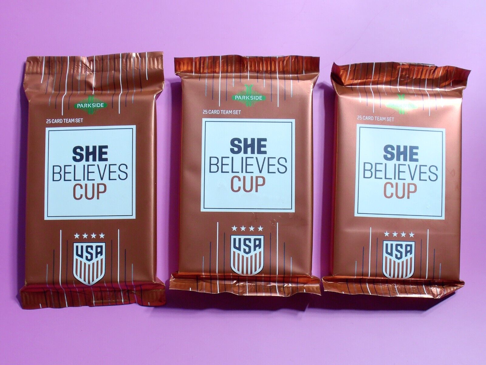 2023 Parkside NWSL USWNT USA Soccer SHE BELIEVES CUP Team Set (3 Packs)